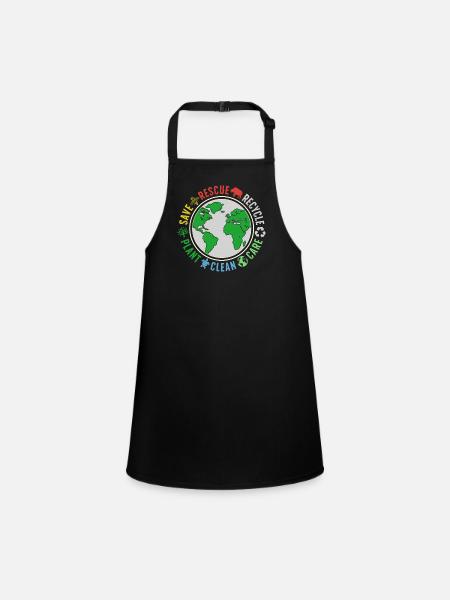 Global Environmental Rescue Logo - Tablier Enfant - noir - Devant
