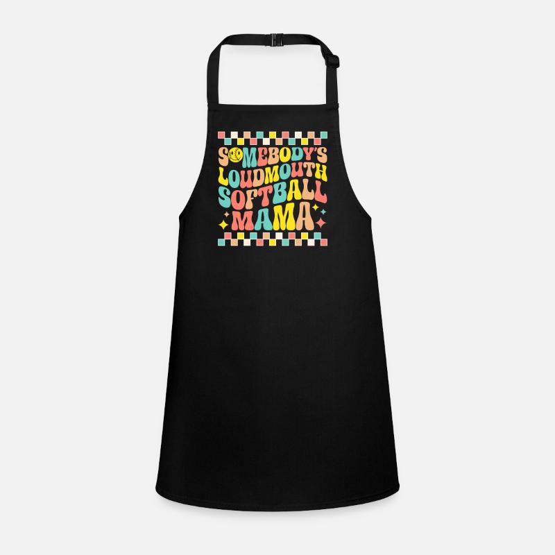 Softball Mom in Retro Style Children's Apron