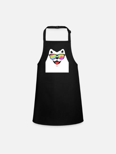 Samoyed - Children's Apron - black - Front