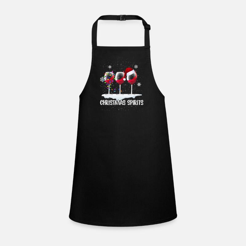 Weihnachtsgeist-Wein lustiges Weihnachtsgeschenk Schürze für Kinder