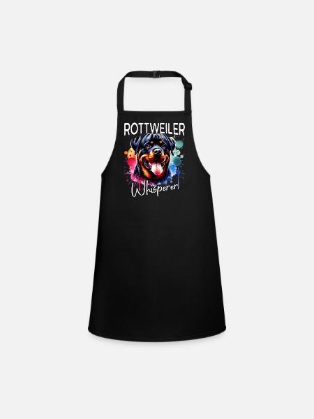 Rottweiler Flüsterer - Schürze für Kinder - Schwarz - Vorne