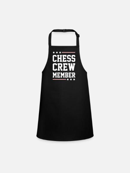 Chess Crew - Schürze für Kinder - Schwarz - Vorne