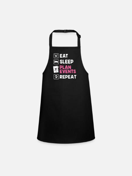 Event Planner - Children's Apron - black - Front