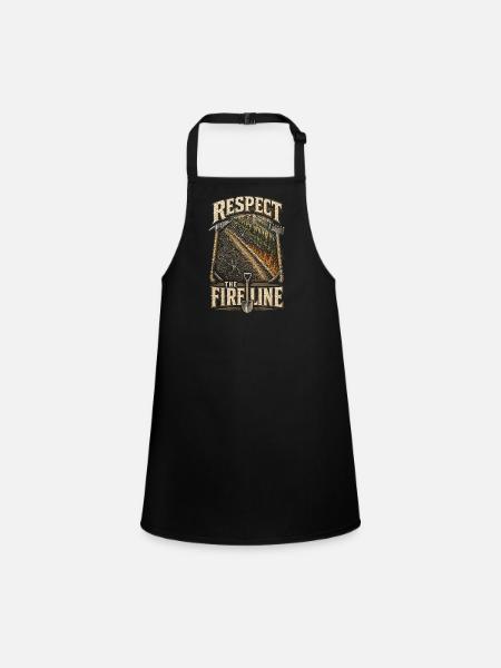 Fire Brigade Fire Brigade Groups Respect The Fireline - Children's Apron - black - Front