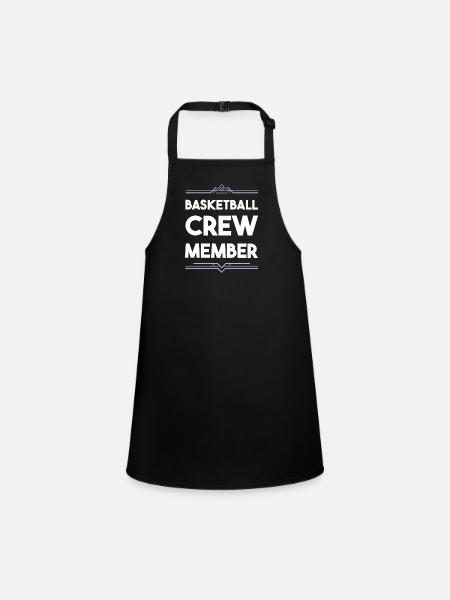 Basketball Crew - Children's Apron - black - Front