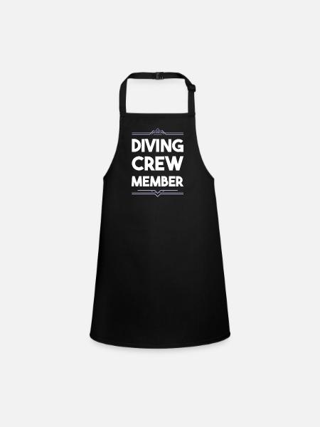 Diving Crew - Schürze für Kinder - Schwarz - Vorne