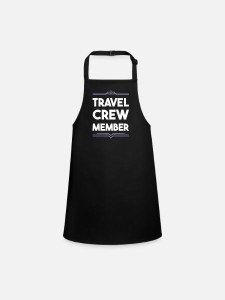 Travel Crew - Schürze für Kinder - Schwarz - Vorne