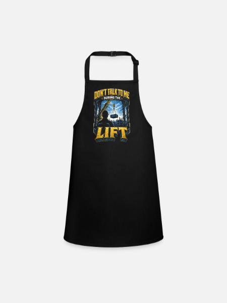 Crane operator Crane operator - Children's Apron - black - Front