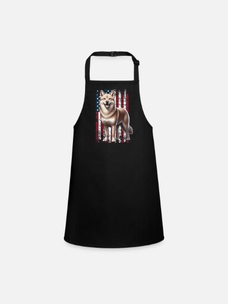 Dingo US Australian Wild Dog - Children's Apron - black - Front