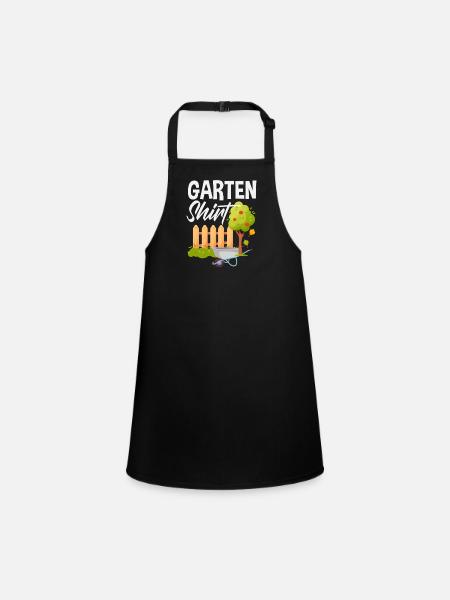 Garten Gärtner Pflanzen - Schürze für Kinder - Schwarz - Vorne