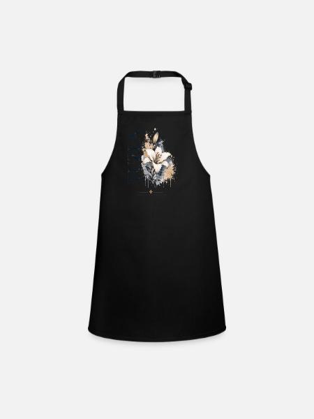 Lilies T-Shirt - Tablier Enfant - noir - Devant