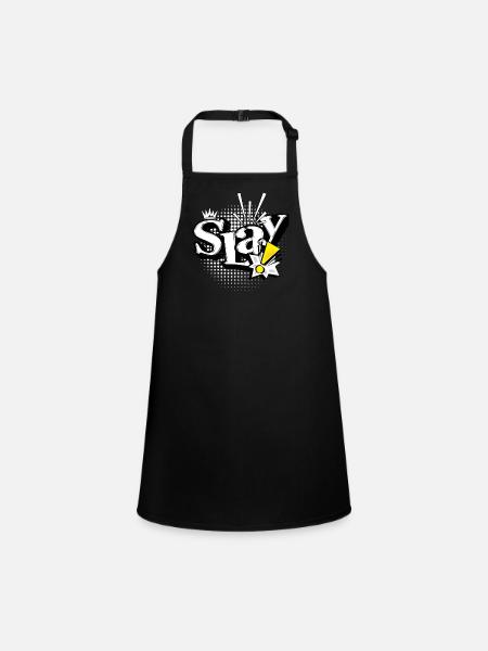 Slay (Style Super-héros) - Tablier Enfant - noir - Devant