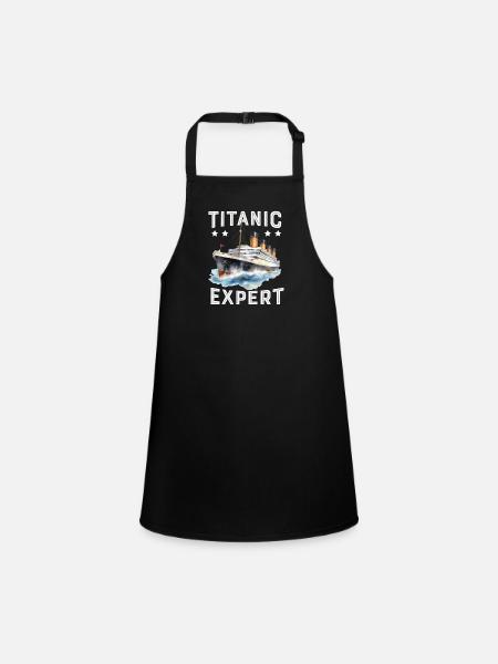 Titanic Expert White Starline RMS Titanic Boys - Tablier Enfant - noir - Devant