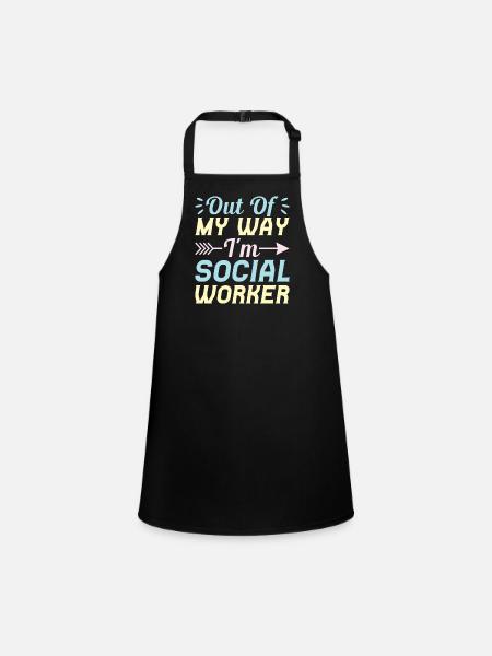 Citation d’assistant social : Écartez-vous du travail social - Tablier Enfant - noir - Devant