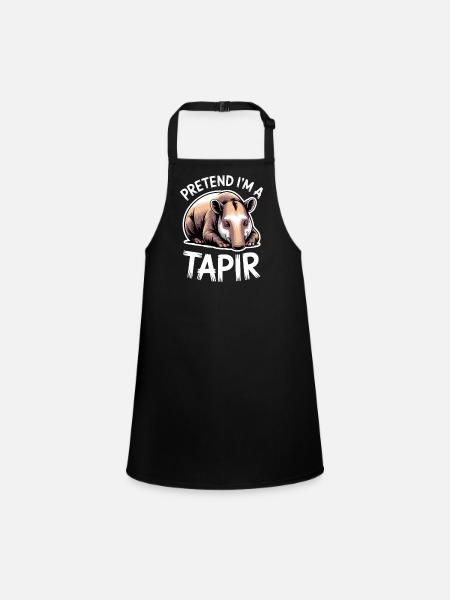 Dictons de tapir Tapir Drôle de cadeau de tapir - Tablier Enfant - noir - Devant