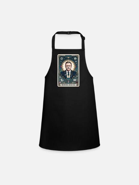 Carte de tarot Theodore Roosevelt - Tablier Enfant - noir - Devant