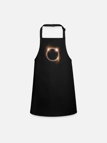 Éclipse solaire du cercle de feu - Tablier Enfant - noir - Devant