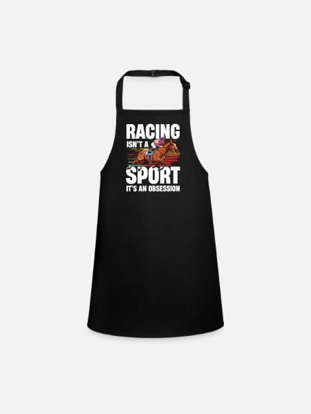 La course n’est pas un sport, c’est une obsession - Tablier Enfant - noir - Devant