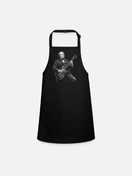 Andrew Johnson Guitare - Tablier Enfant - noir - Devant