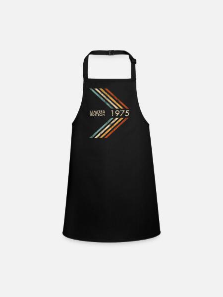 1975 Limited Edition Geburtstag Herren Damen Retro - Schürze für Kinder - Schwarz - Vorne