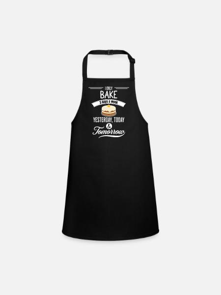Funny Baking Quote - Children's Apron - black - Front