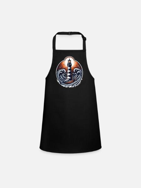 lighthouse - Children's Apron - black - Front