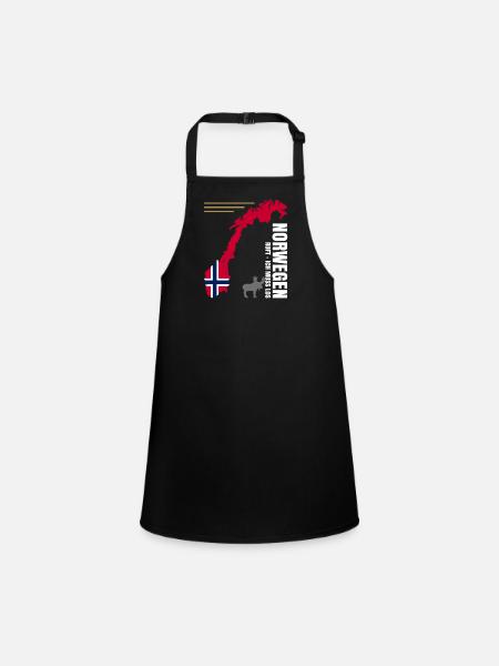 Norway Emigrate - Children's Apron - black - Front