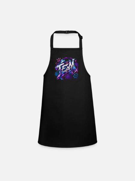 Team - Children's Apron - black - Front