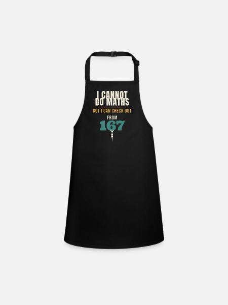 Darts I Cannot Do Maths But I Can Check Out From 1 - Children's Apron - black - Front