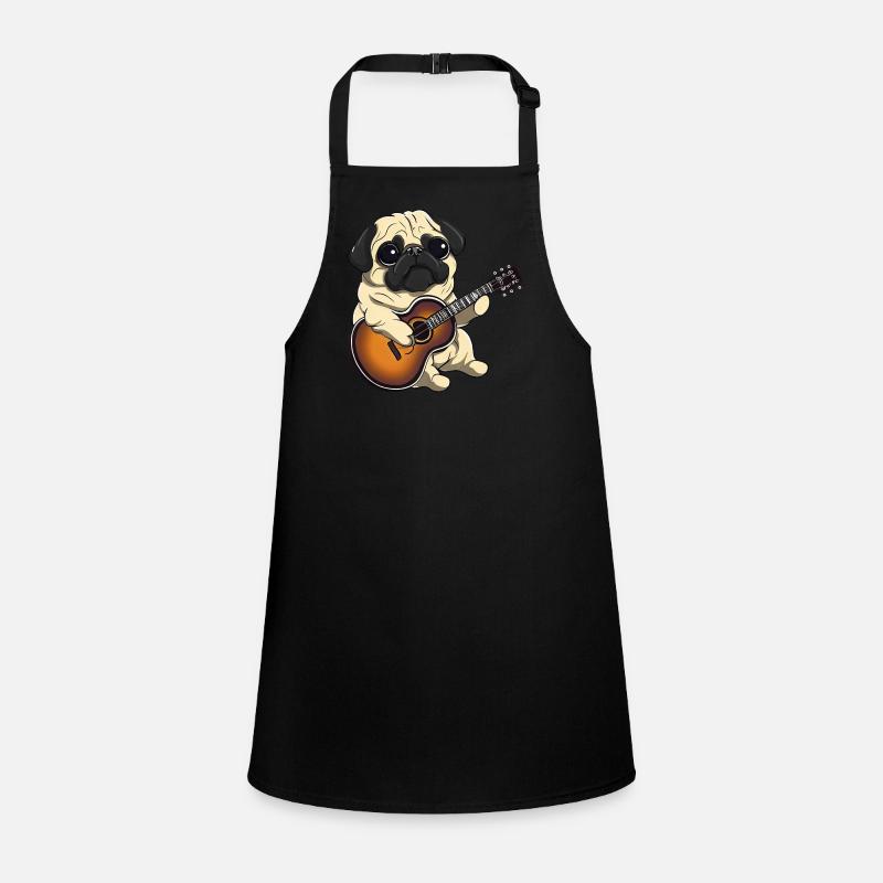 Pug Guitarist Children's Apron