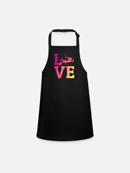 Pole Sport Dance Dancer Competition Colorful - Children's Apron - black - Front