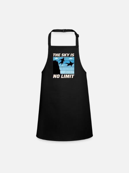 Wingsuit flying Base Jumping Skydiving Wingsuiting - Children's Apron - black - Front