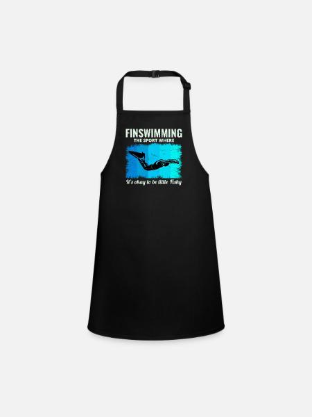 Nageoires Nageoire Nageur Natation Sports nautiques - Tablier Enfant - noir - Devant