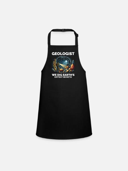 Geologist: Exploring Earth's Hidden Wonders - Children's Apron - black - Front