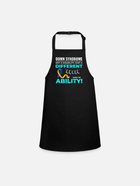 Down Syndrome Awareness Different Ability - Children's Apron - black - Front