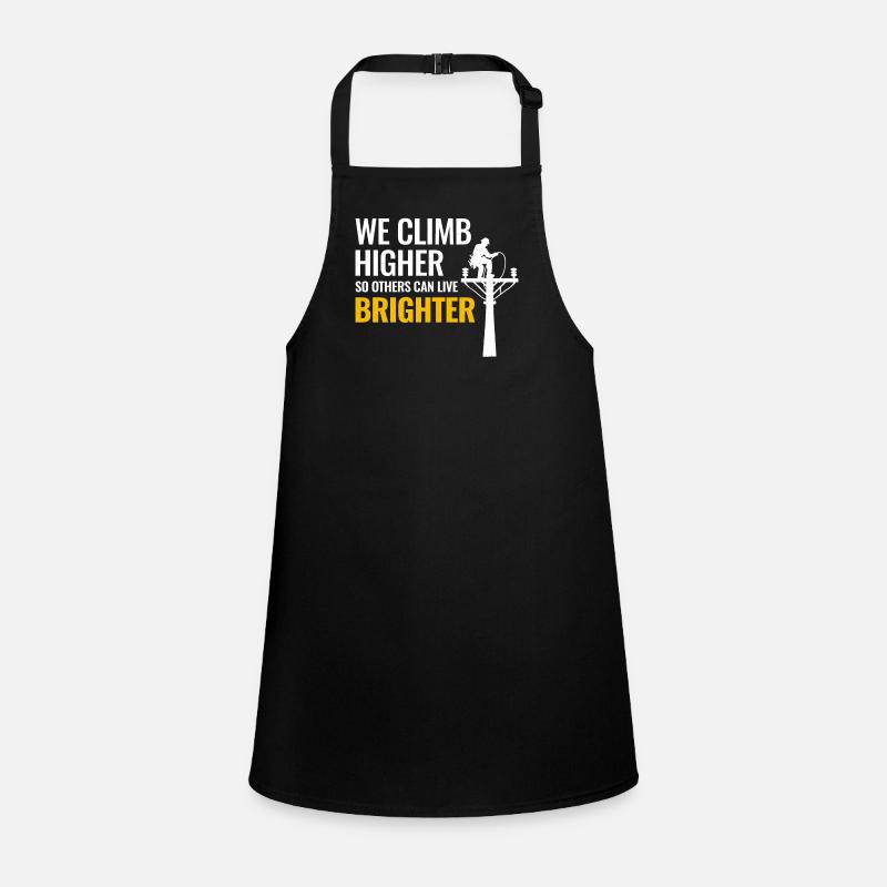 Lineman Climb Higher Bright Future Power Grid Children's Apron