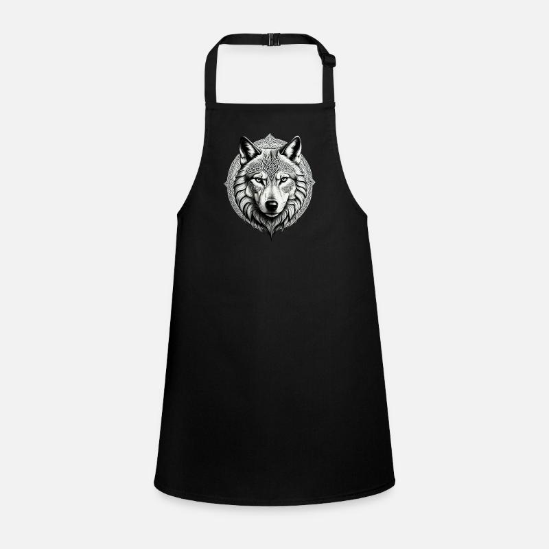 Loup avec nœud celtique 01 Tablier Enfant