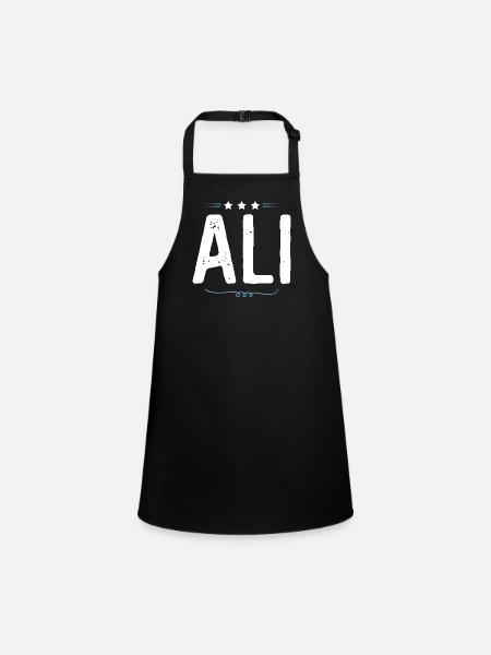 Ali - Children's Apron - black - Front