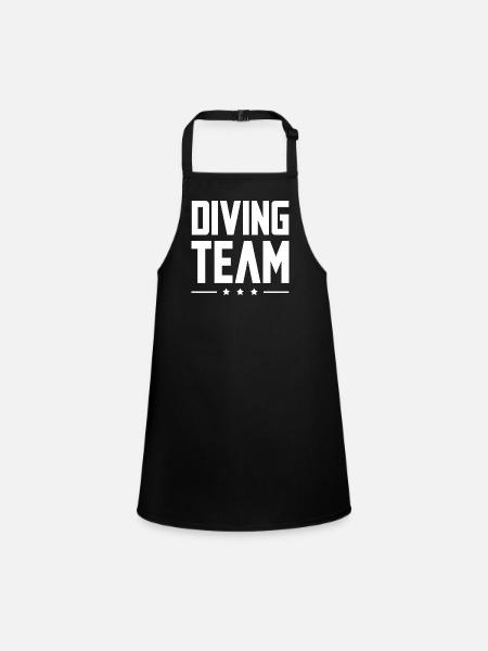 Diving Team - Schürze für Kinder - Schwarz - Vorne