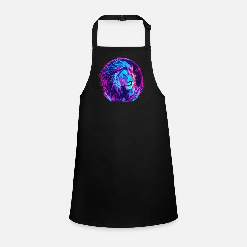 Löwe Vaporwave EDM Schürze für Kinder