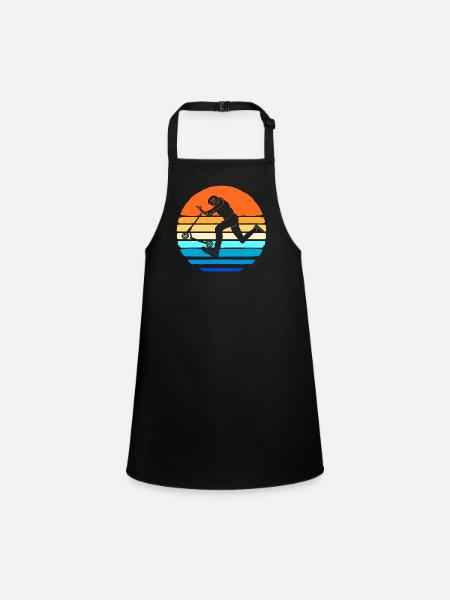 Scooter Roller - Children's Apron - black - Front