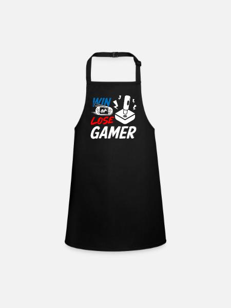 Gagner ou perdre Gamer - Tablier Enfant - noir - Devant