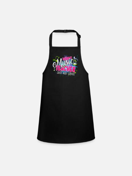 Instant Music Teacher Just Add Coffee - Children's Apron - black - Front
