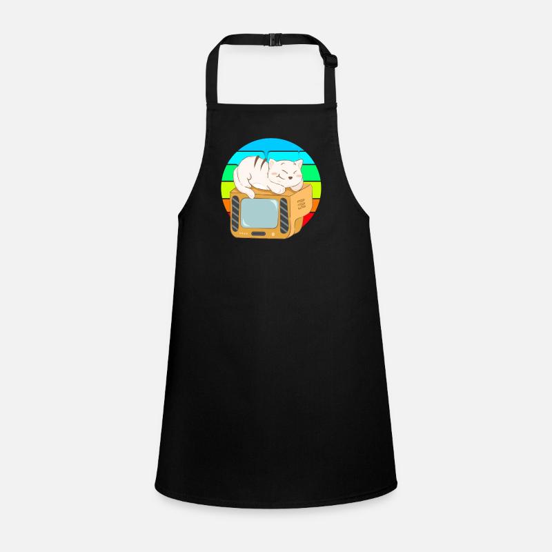 Cat Tv Sunset Children's Apron