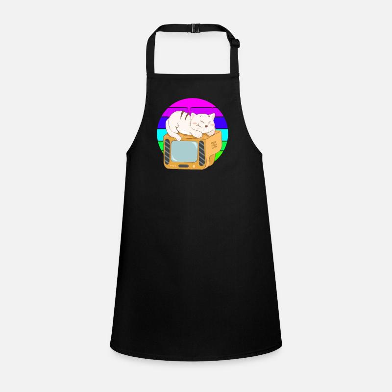 Cat Tv Sunset Children's Apron