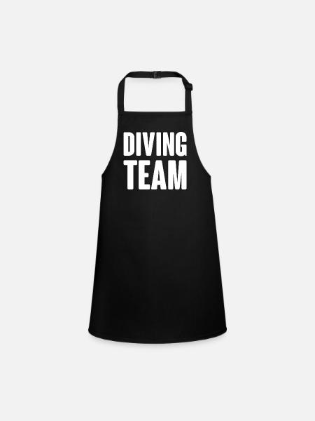 Diving Team - Schürze für Kinder - Schwarz - Vorne