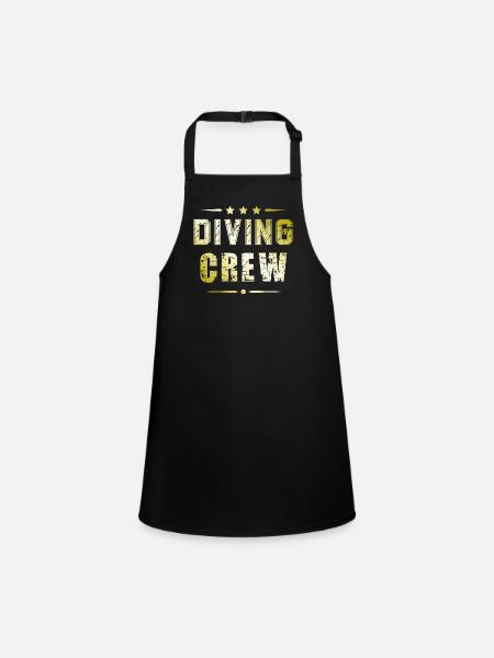 Diving Crew - Schürze für Kinder - Schwarz - Vorne