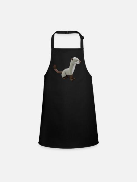 Polygon ferrets - Children's Apron - black - Front