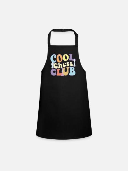Cool Chess Club Chess Tournament Board Game - Children's Apron - black - Front