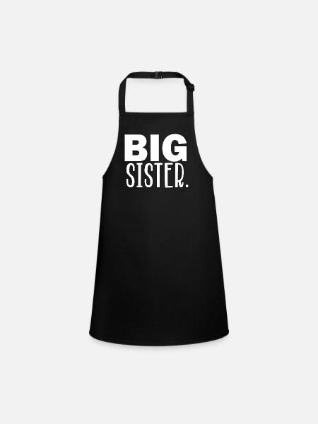 big sister - Tablier Enfant - noir - Devant